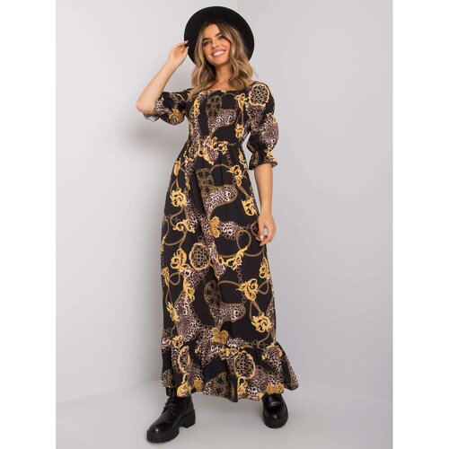 Fashion Hunters Black and yellow maxi dress from Seanna Slike