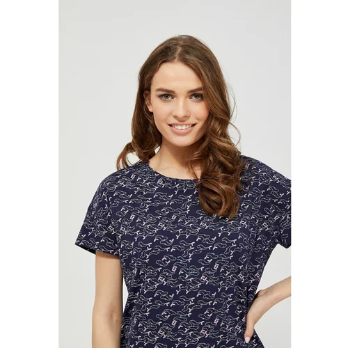 Moodo Cotton blouse with a print
