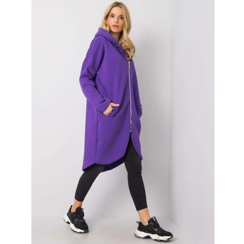 Fashion Hunters Basic purple Tina RUE PARIS sweatshirt with zipper