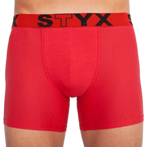 STYX Men's boxers long sports rubber red (U1064)