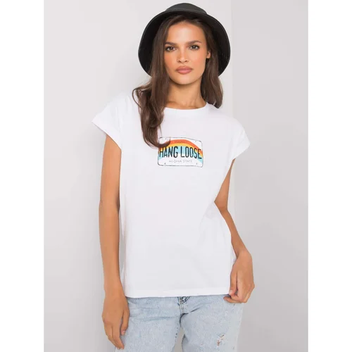 Fashion Hunters Women's white cotton t-shirt