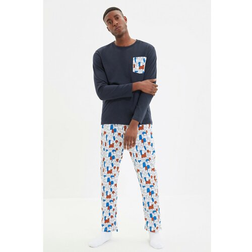 Trendyol Multicolored Men's Regular Fit Printed Pajamas Set Slike