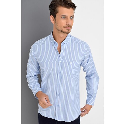 Dewberry G671 MEN&amp;#039;s SHIRT-BLUE Slike