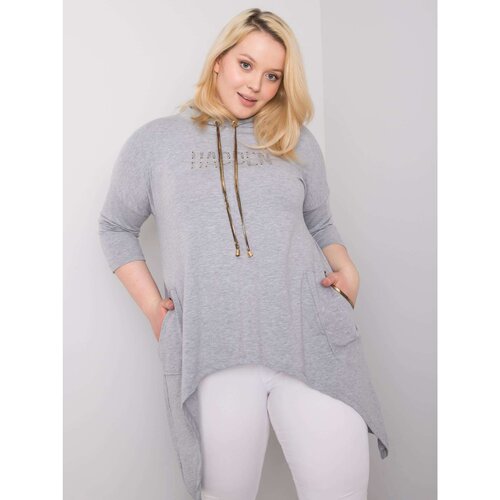Fashion Hunters Gray loose blouse Slike