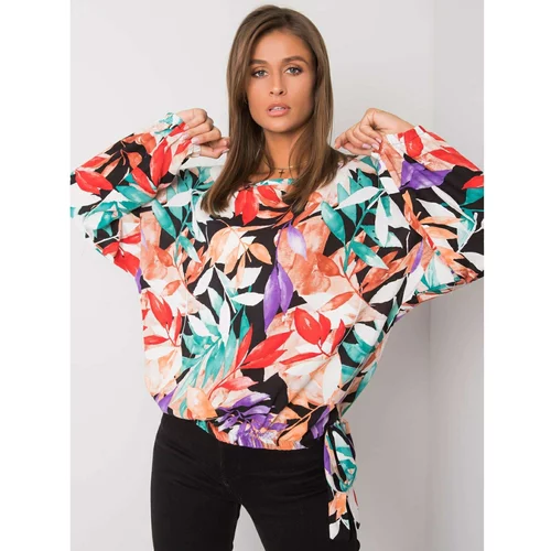 Fashion Hunters Black oversize blouse with Annemarie patterns