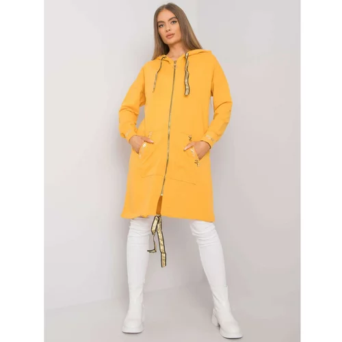 Fashion Hunters Yellow zip hoodie