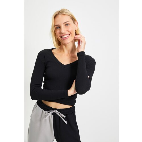Trendyol Black Knitted Blouse Slike
