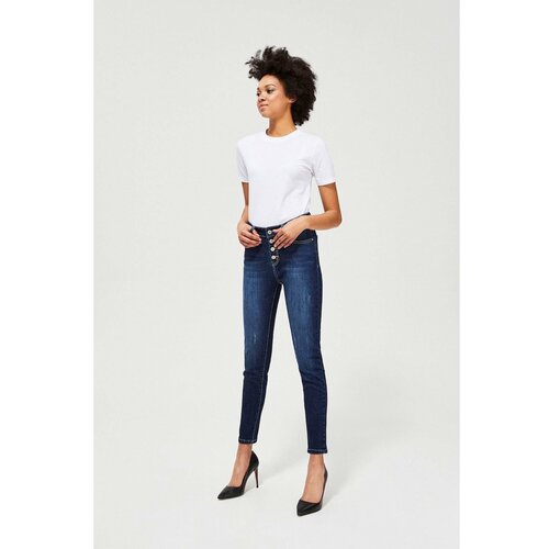 Moodo Ripped push up jeans - navy blue Slike