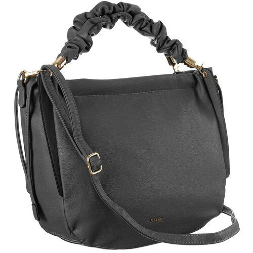 Fashion Hunters Gray eco-leather handbag Slike