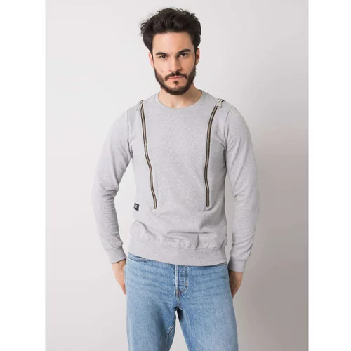 Fashion Hunters Men's gray cotton sweatshirt