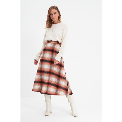 Trendyol Orange Plaid Winter Skirt Cijene