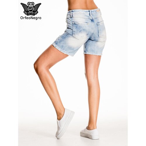 Fashion Hunters Light blue denim shorts with a longer leg Slike