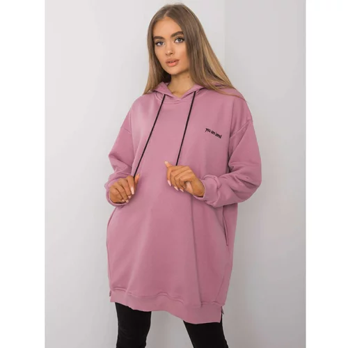 Fashion Hunters Dusty pink women's hooded sweatshirt