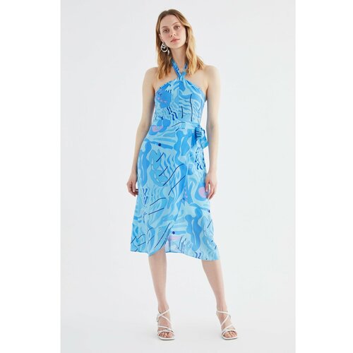 Trendyol Multi Color Collar Detailed Dress Slike