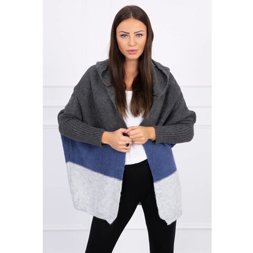 Kesi Three-color hooded sweater graphite+jeans+gray Slike