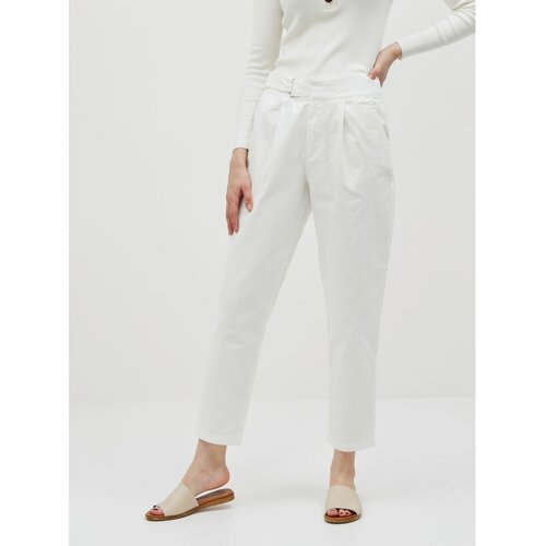 Jacqueline De Yong Pacey White Cropped Pants siva Slike