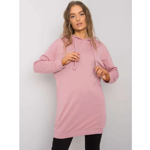 Fashion Hunters Dusty pink women's sweatshirt with pockets