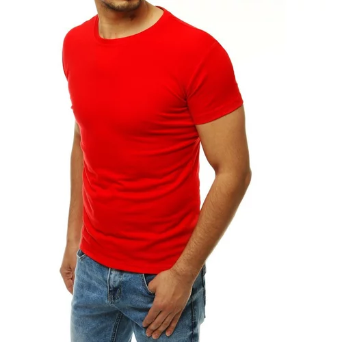 DStreet Red men's plain t-shirt RX4189