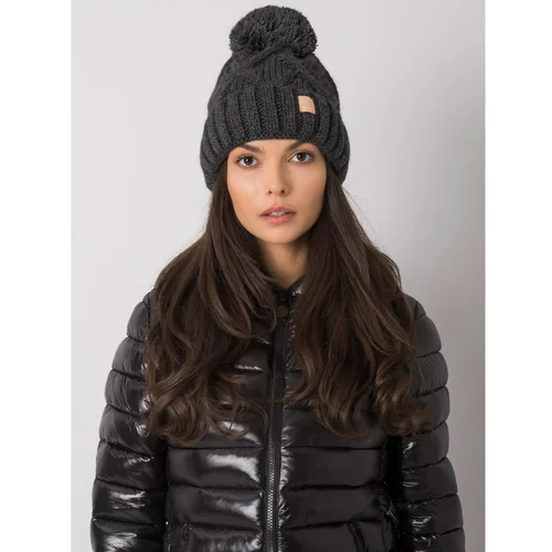 Fashion Hunters Dark gray isolated winter hat