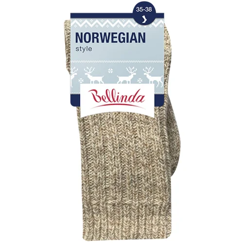 Bellinda NORWEGIAN STYLE SOCKS - Norwegian type men's winter socks - beige