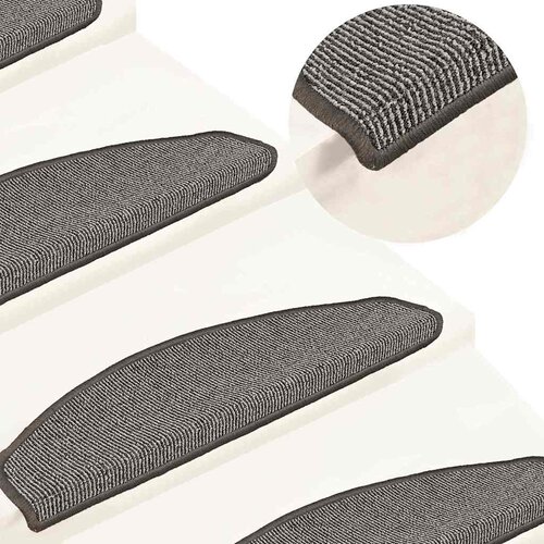  Prostirke za stepenice 15 kom 65x21x4 cm sive poluokrugle velike Cene