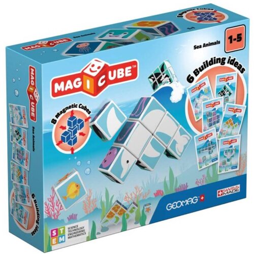 Geomag magnetne kocke i kartice, Morske životinje 11 kom Slike