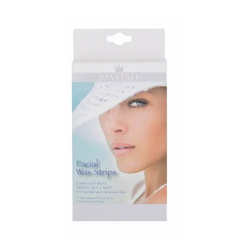 Revitale wax strips facial depilacijski trakovi za obraz za normalno in občutljivo kožo 12 ks poškodovana škatla za ženske