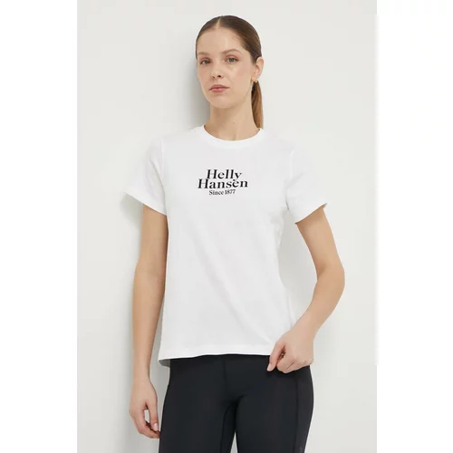 Helly Hansen Pamučna majica za žene, boja: bijela