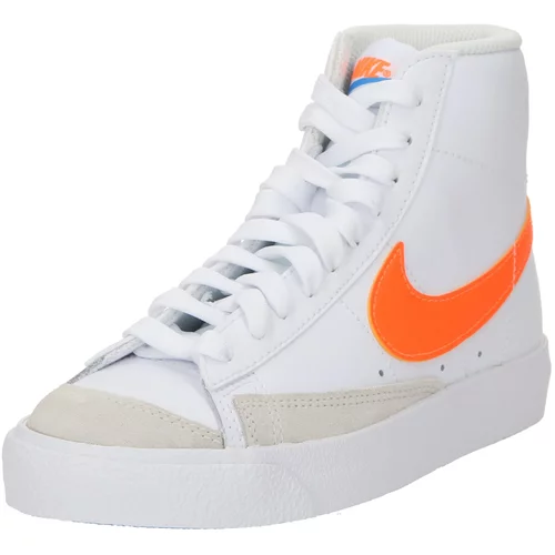 Nike Sportswear Tenisice 'Blazer 77' bež siva / neonsko narančasta / bijela