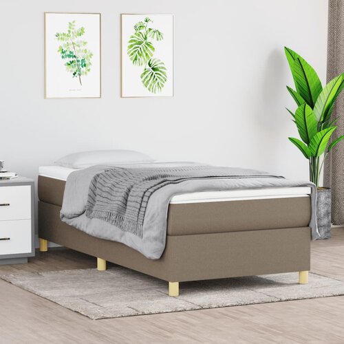  Okvir za krevet s oprugom smeđesivi 80x200cm od tkanine Cijene