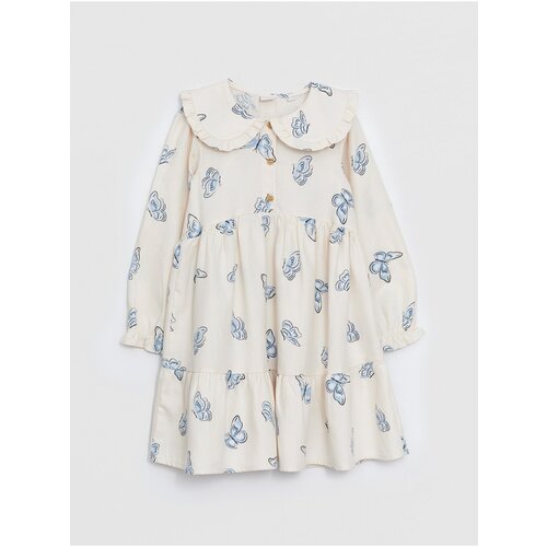 LC Waikiki Baby Collar Patterned Long Sleeve Girls&amp;#039; Dress Slike