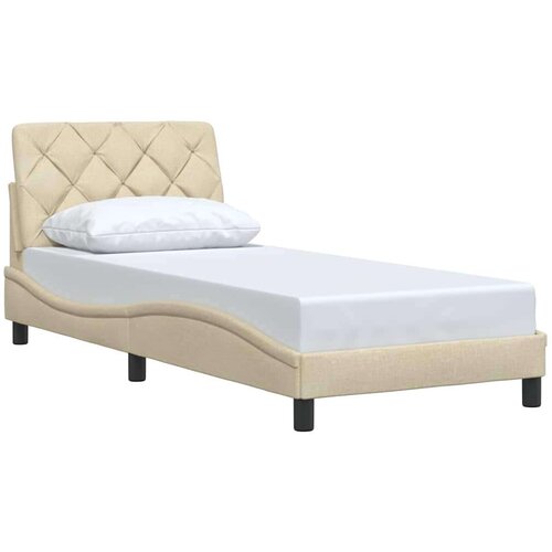  Okvir kreveta bez madraca Krem 80x200 cm Tkanina Slike