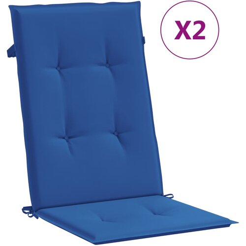 vidaXL jastuci za vrtne stolice 2 kom kraljevsko plavi 120 x 50 x 3 cm Cene