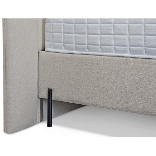 Hom`in POSTELJA Z VZMETNICO 160 cm x 200 cm , kovina, tekstil, leseni material bež Slike