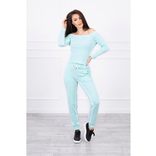 Kesi Set with a double stripe mint Slike