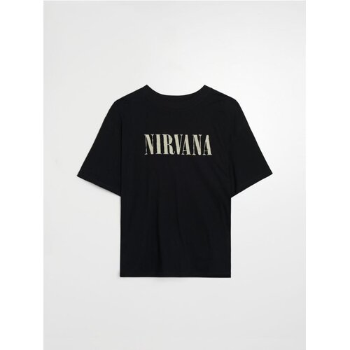Sinsay Pamučna majica s printom na leđima Nirvana Cijene