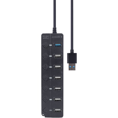  USB HUB 7-portni (1 x USB 3.1 + 6 x USB 2.0) sa prekidačima, crni UHB-U3P1U2P6P-01 Cijene