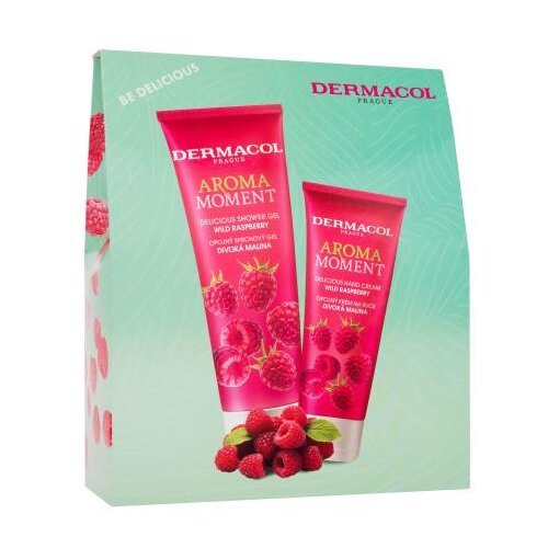 Dermacol Aroma Moment Wild Raspberry set: gel za prhanje Wild Raspberry 250 ml + krema za roke Wild Raspberry 100 ml unisex Cene