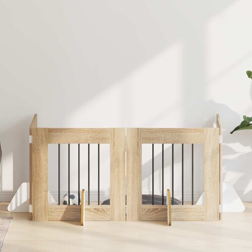  Vrata za pse s postoljem 4 pcs Hrast sonoma 60 x 60 cm Slike