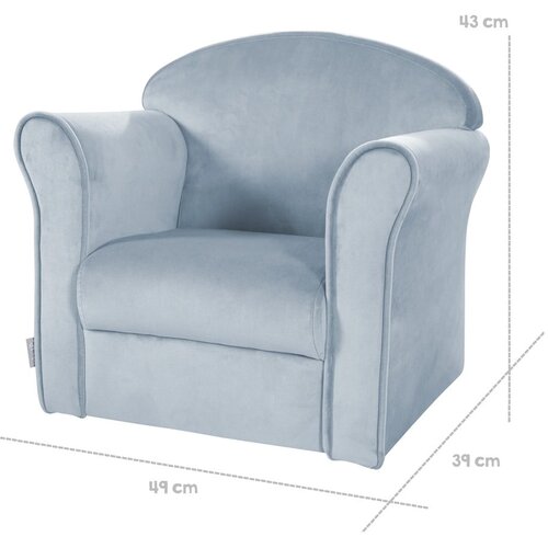 Roba Svijetlo plava baršunasti dječja fotelja Lil Sofa – Cene