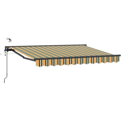 Električna retraktabilna tenda Zelena i žuta 3 5 x 2 5 m Cene