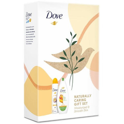 Dove ženski poklon paket mango kutija (gel za tuširanje 225ml i dezodorans 150ml) Cene