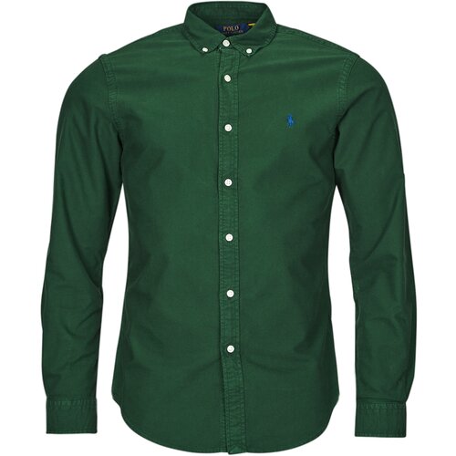 Polo Ralph Lauren CHEMISE AJUSTEE SLIM FIT EN OXFORD LEGER Zelena Slike