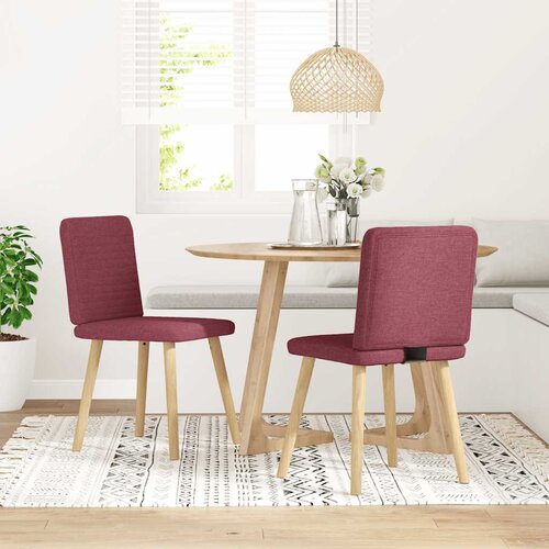 Maison Chic Jedilni stoli - Vzorci stoli 2 kosa vinsko rdeče blago A607, (22031929) Cene