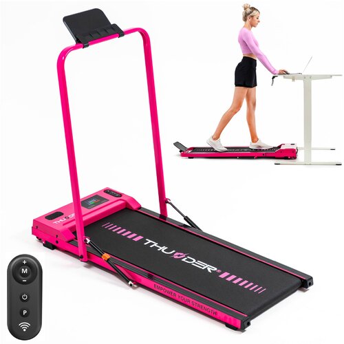 THUNDER Električna zložljiva podposteljna tekalna steza &reg; VIVA-PINK &ndash; 2v1, 8 km/h, 2 KM, 14 cm nizka zasnova, Bluetooth, nosilnost 110 kg, (5000089652) Cene