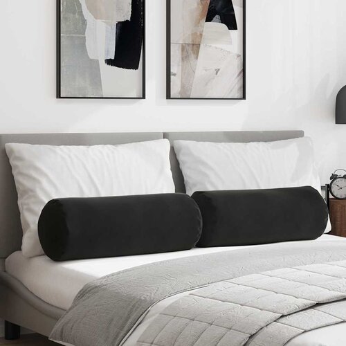  Valjkasti jastučići 2 pcs Crna &Oslash; 25 x 70 cm Kordura tekstil Cijene