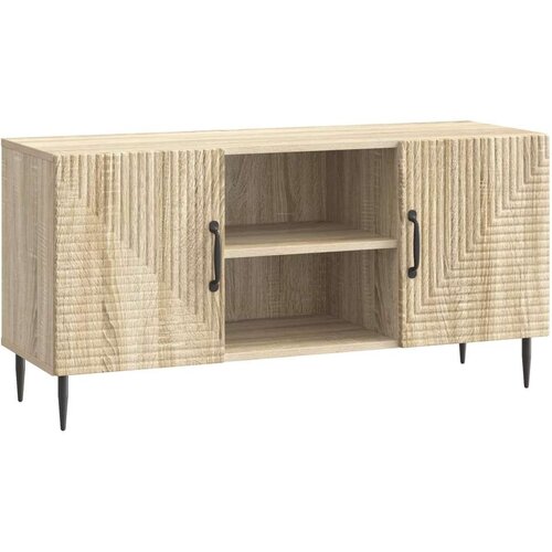 TV ormar Hrast sonoma 102 x 34 5 x 50 cm Konstruirano drvo - Hrast sonoma Cene