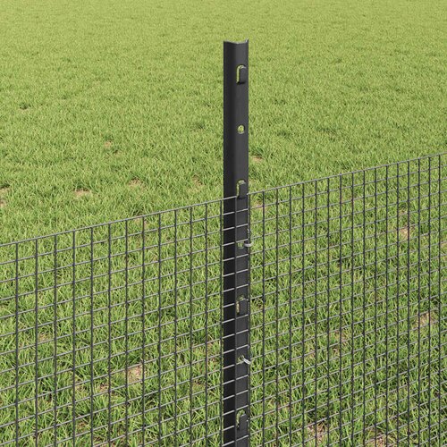  Zavarena žičana ograda s postom 100 x 0,5 m Siva Mreža Slike