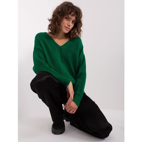 BADU Sweater-BA-SW-8028.36P-dark green Cene