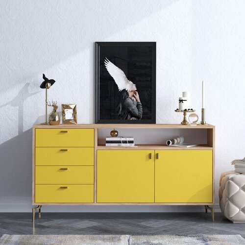 Woody Fashion LİORA OakYellow Console Cene
